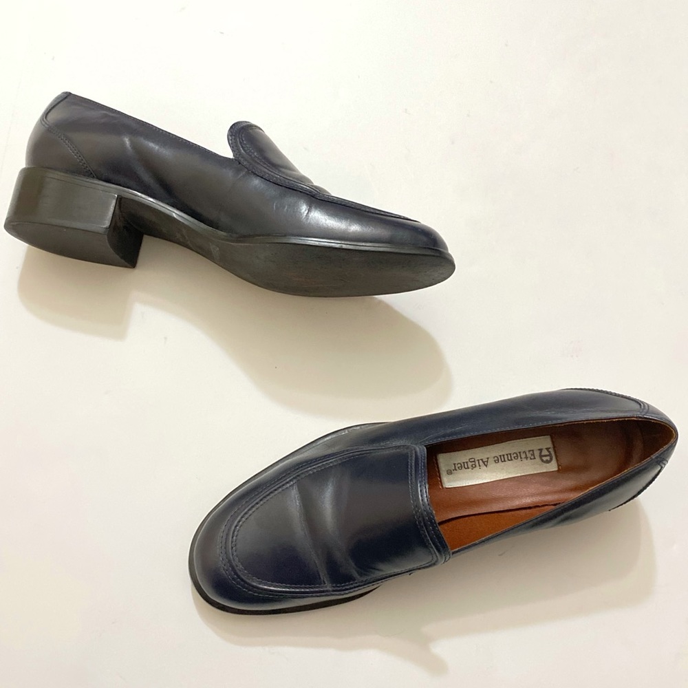Etienne Aigner Navy Blue Loafers